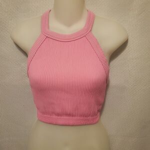 Aerie Tank Top Womens Sz S Ribbed Cropped 2023 Bright Pink